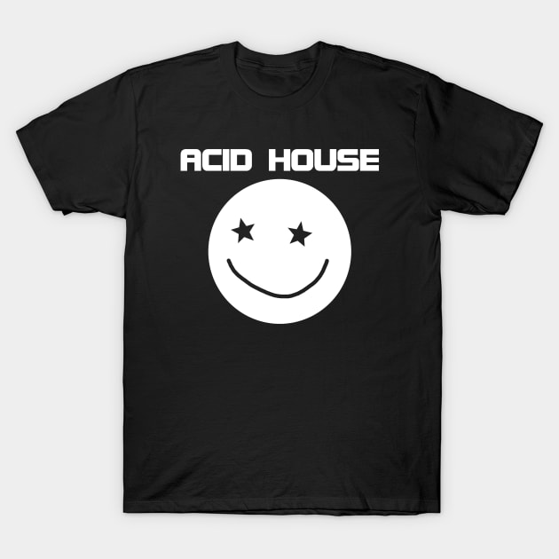 ACID HOUSE MUSIC - collector from the 90s white edition T-Shirt by BACK TO THE 90´S